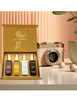 La French Oud Perfume Gift Set For Men & Women (Oud Woody, Adventure Oud, Romance Oud & Al Hisan) 4X20Ml image